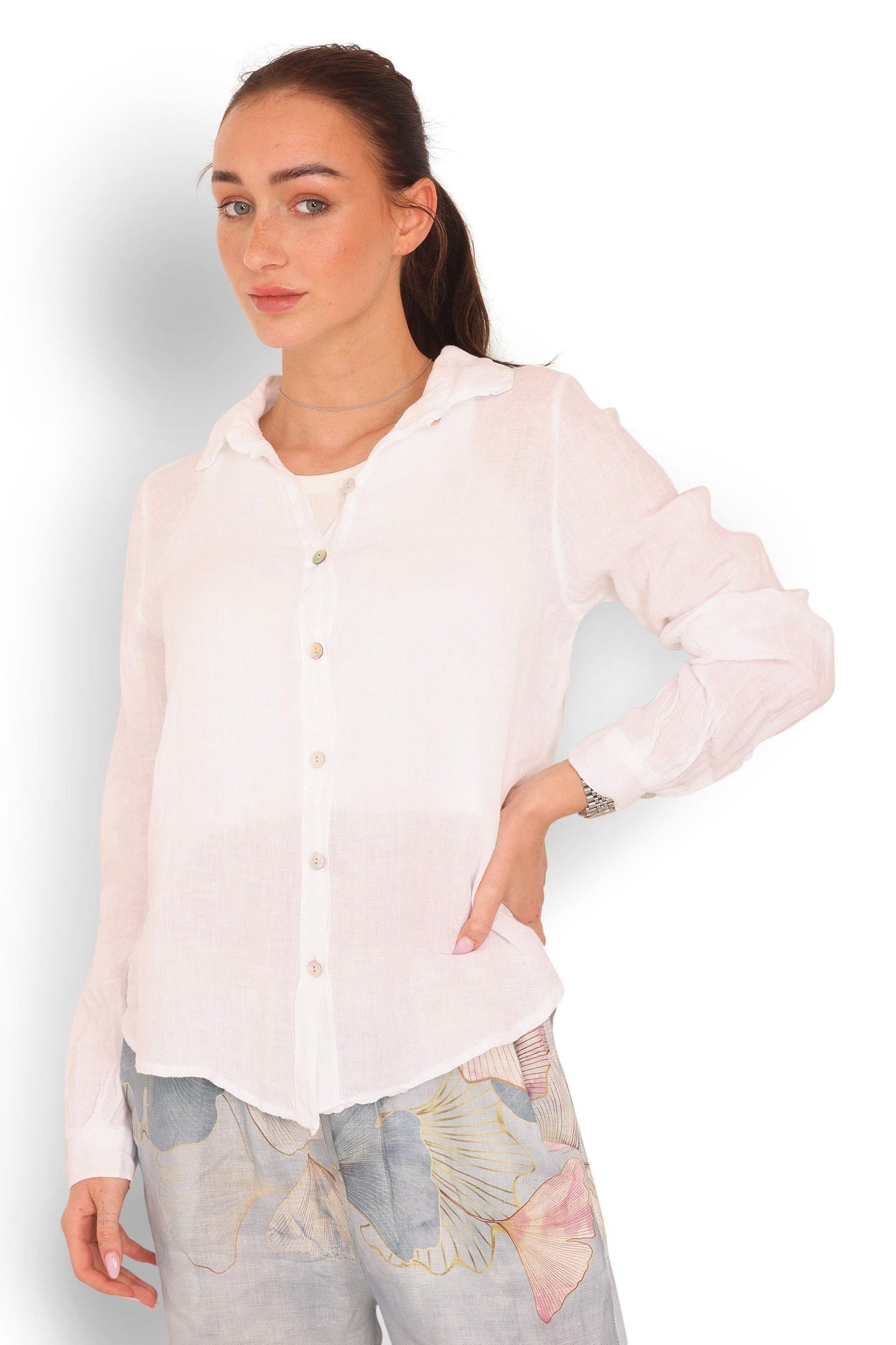 2525 BUTTONED VELVET SHIRT