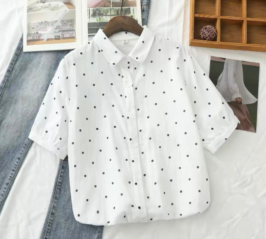 Polka Dot Cotton Shirt