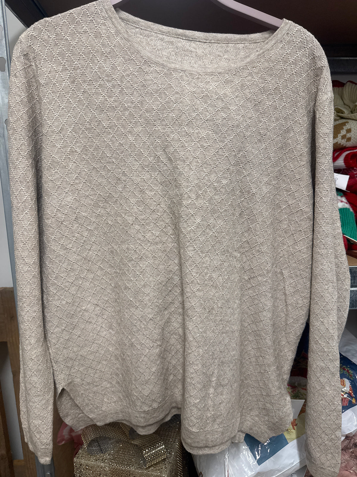 Cotton Textured Knit Sweater