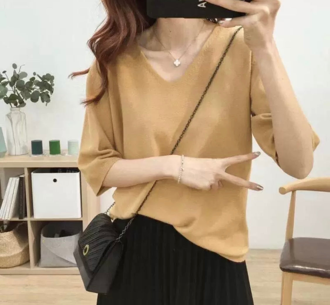 V-Neck Relaxed Top