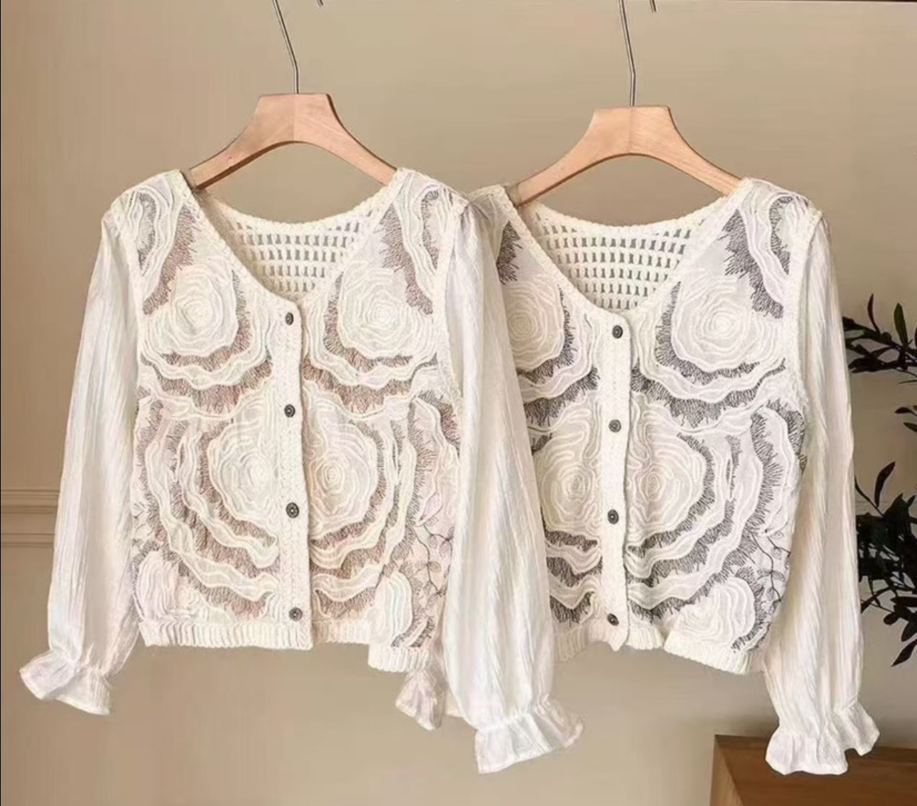 Lace Embroidered Cardigan