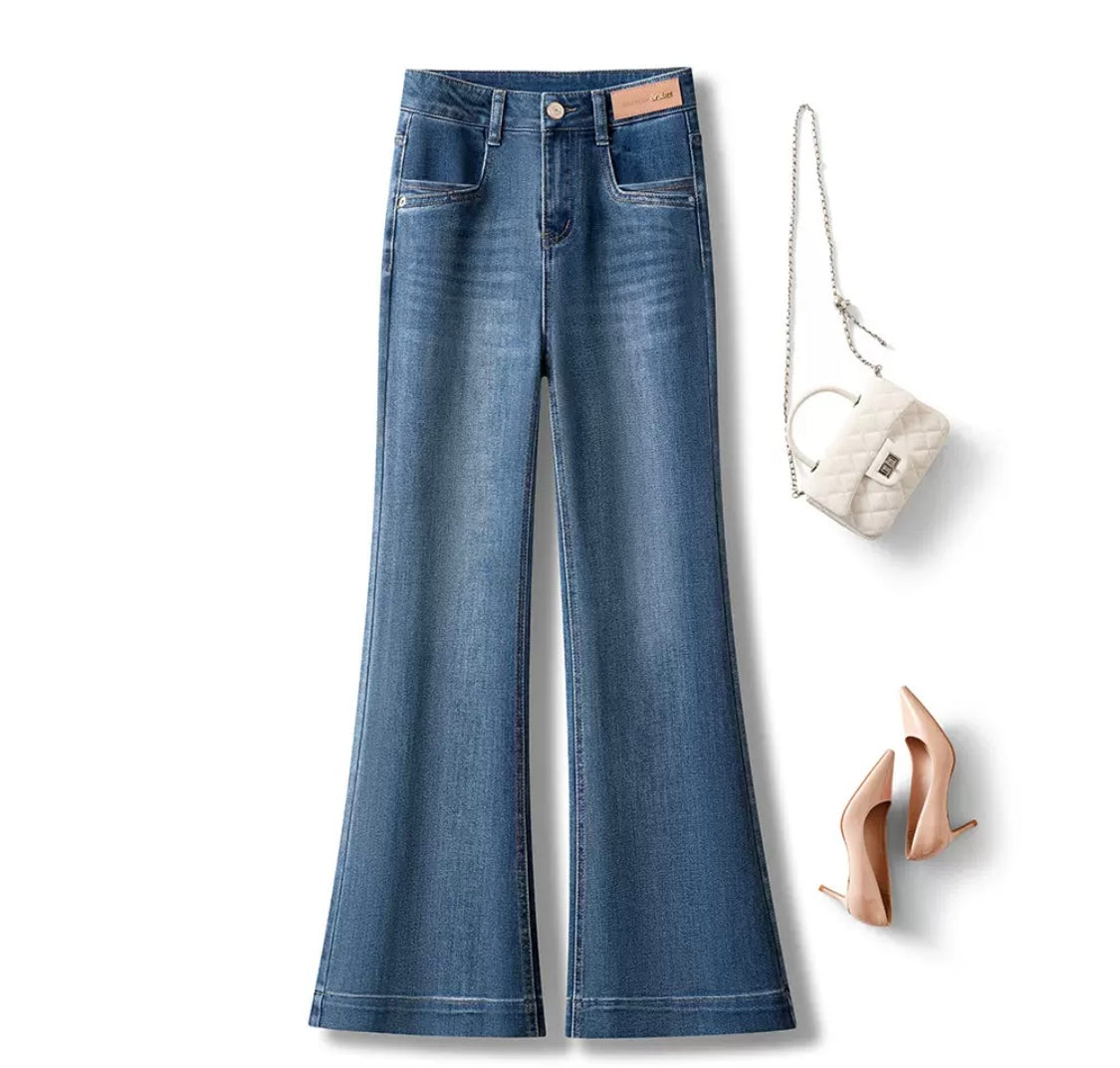 Classic Wide Leg Jeans – Dark Blue