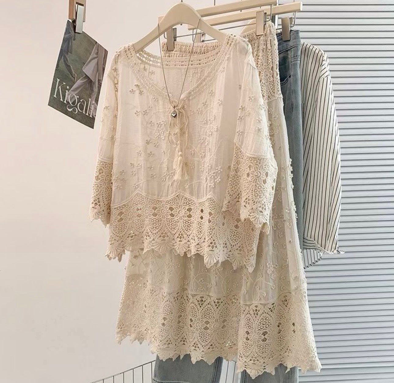 Bohemian Embroidered Lace Blouse
