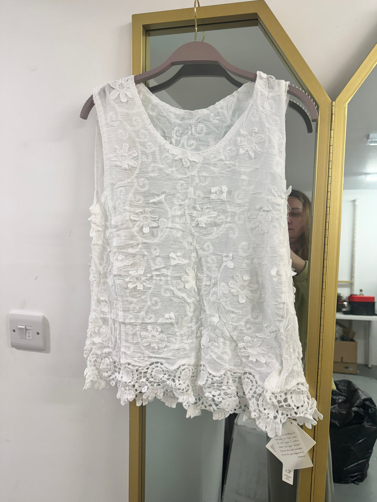Embroidered Floral Boho Top