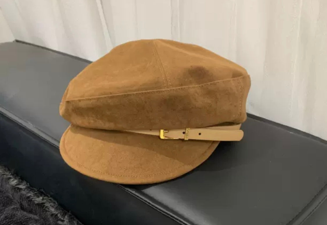Women’s Suede-Effect Baker Boy Cap