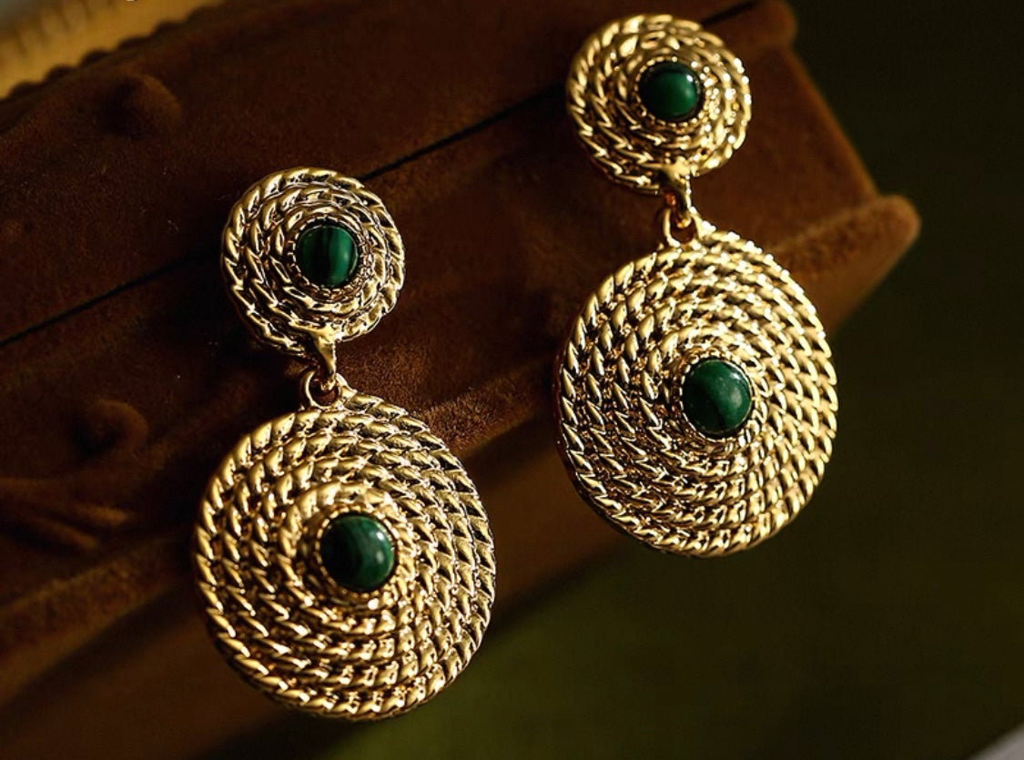 Elegant Statement Earrings – A curated mix of bold, vintage-inspired designs with pearls, florals, and sculptural gold accents, crafted from brass or copper plated with 18k gold and featuring s925 silver needles for comfort