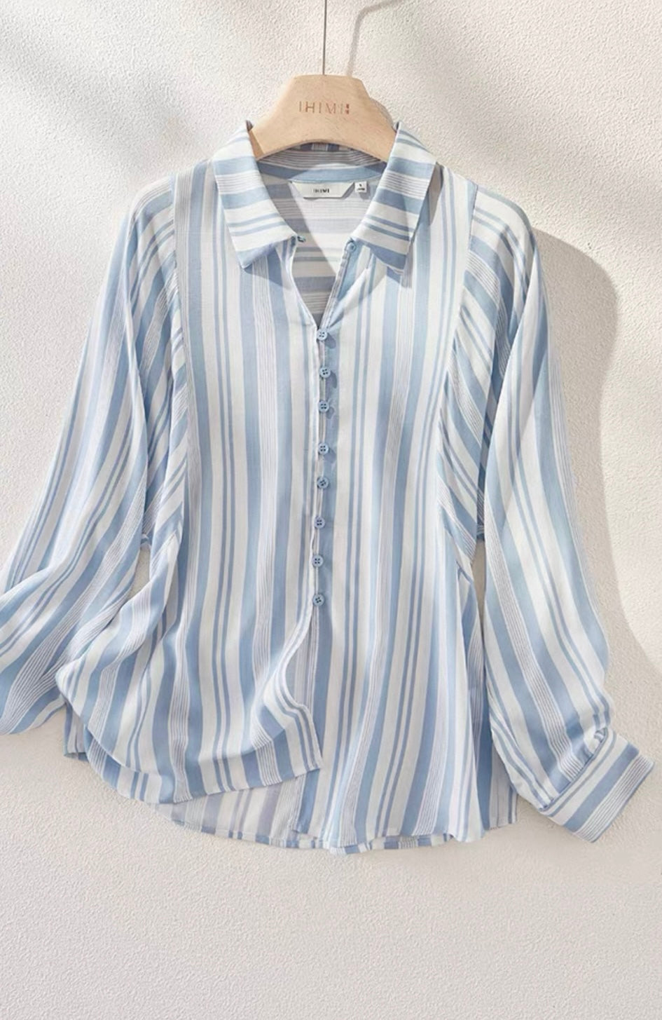Blue & White Striped Blouse