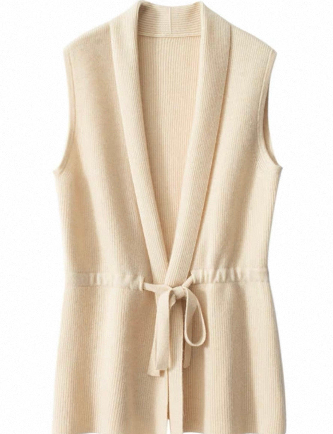Tie Waist Knit Vest