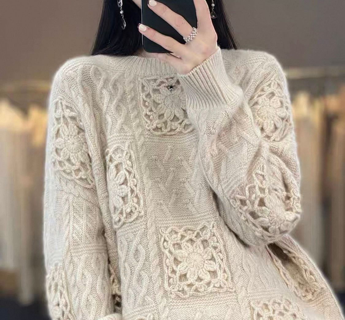 Crochet Knit Sweater