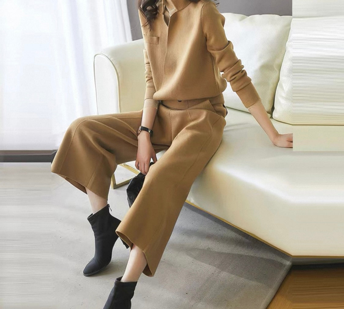 Camel Knit Co-Ord Set