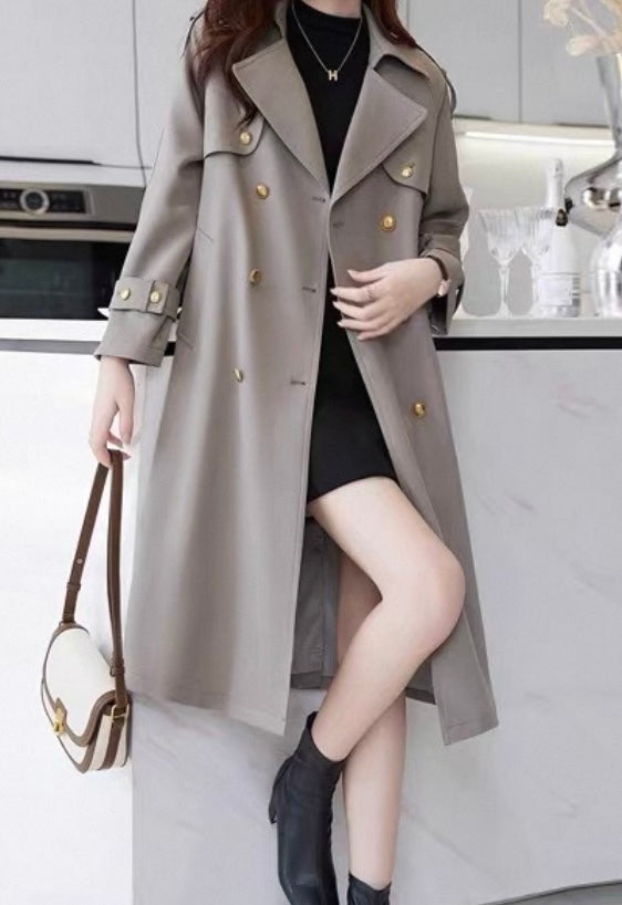 Classic Double-Breasted Trench Coat