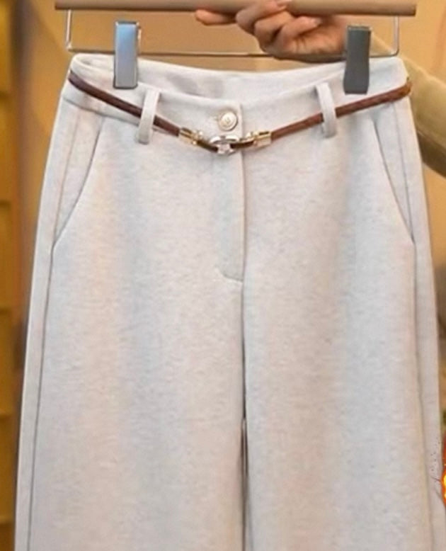 Tailored Wide-Leg Trousers with Belt