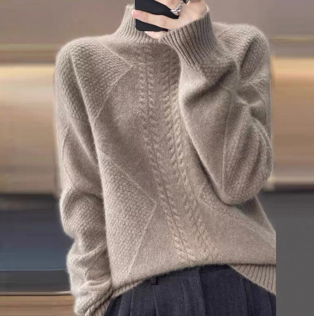 Wool Textured Knit Jumper