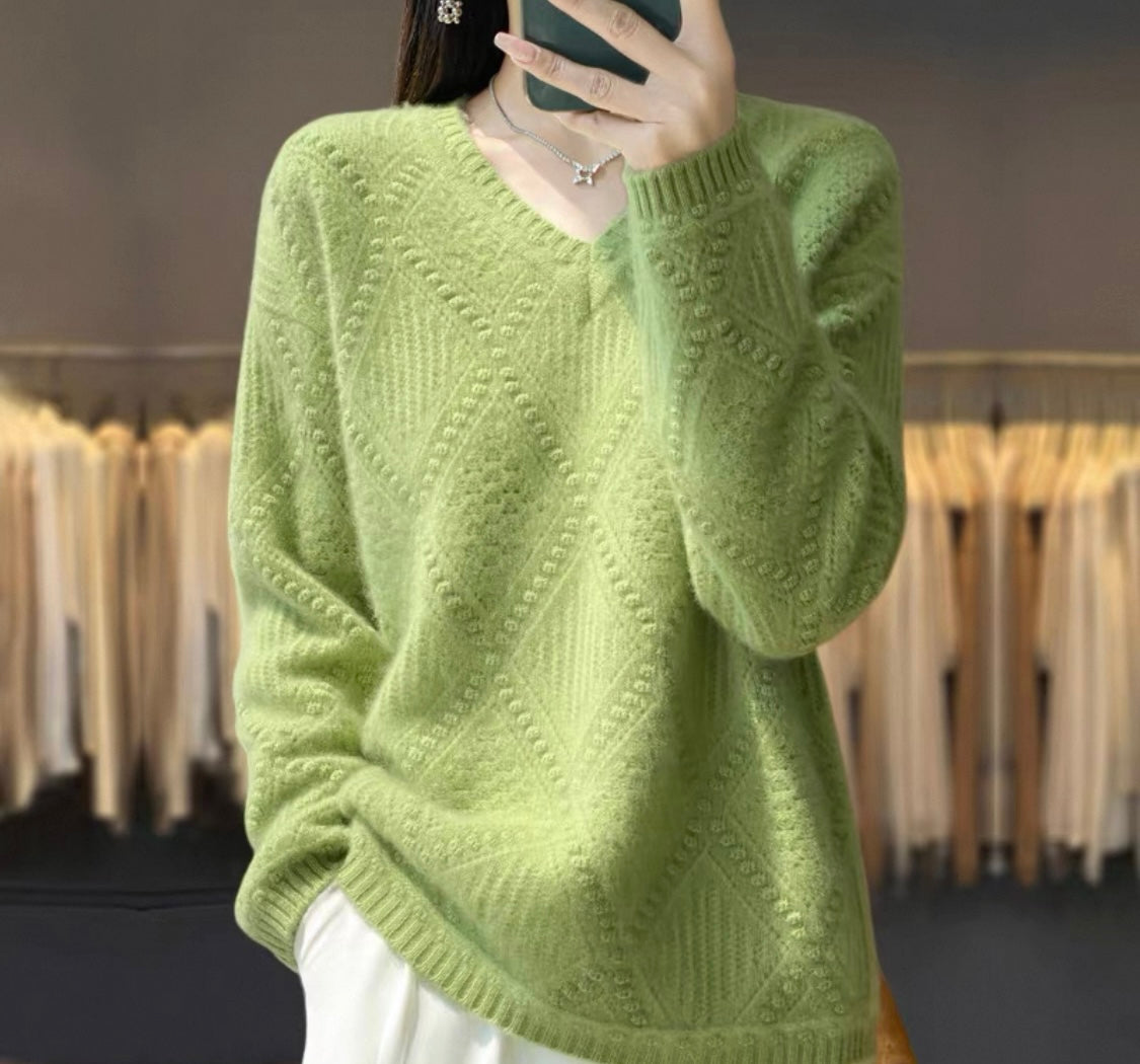Wool Diamond Knit Jumper
