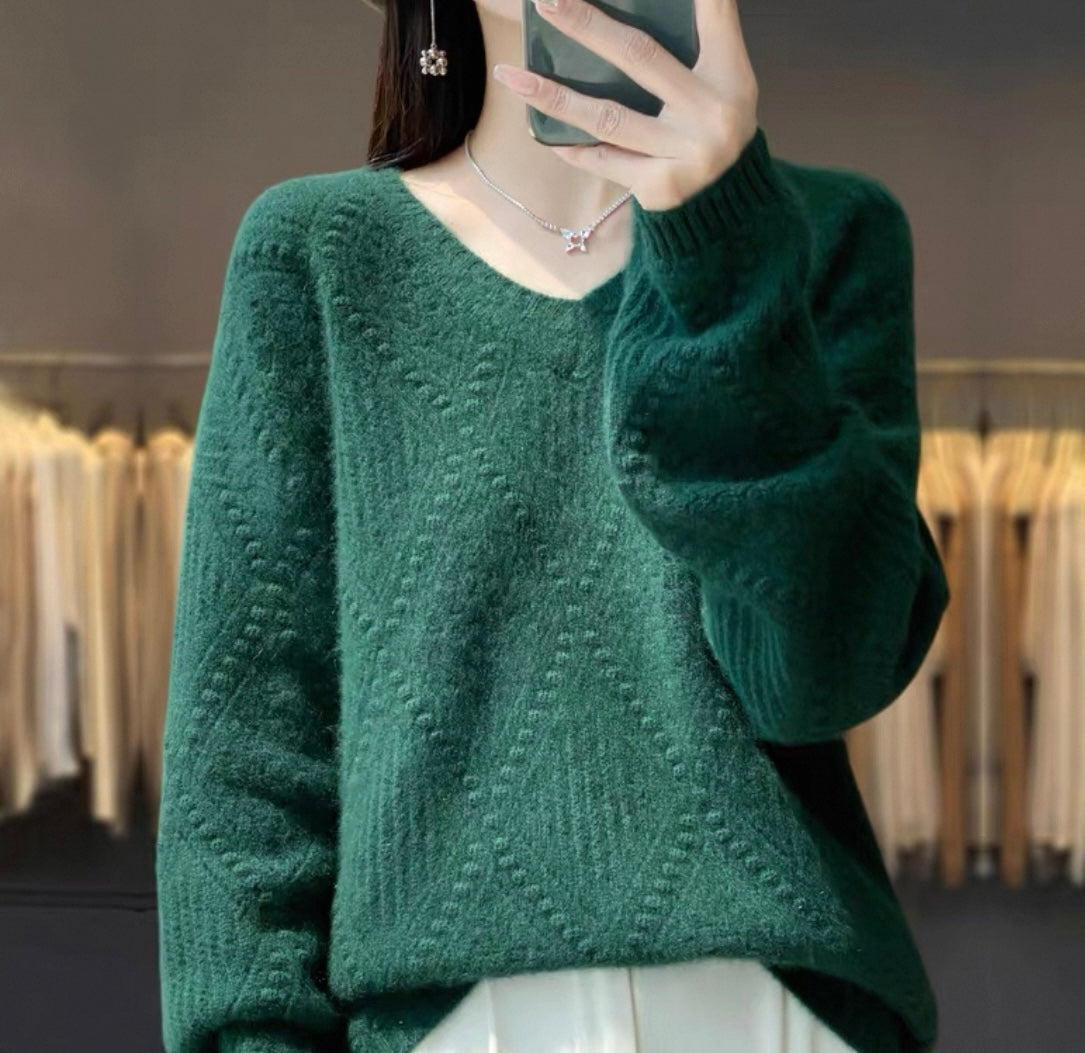 Wool Diamond Knit Jumper
