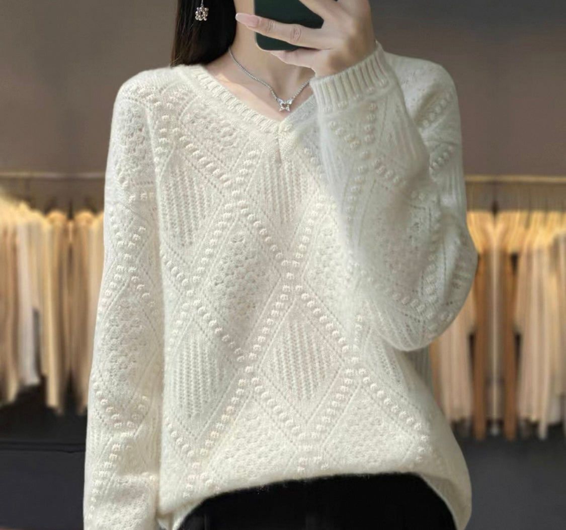Wool Diamond Knit Jumper