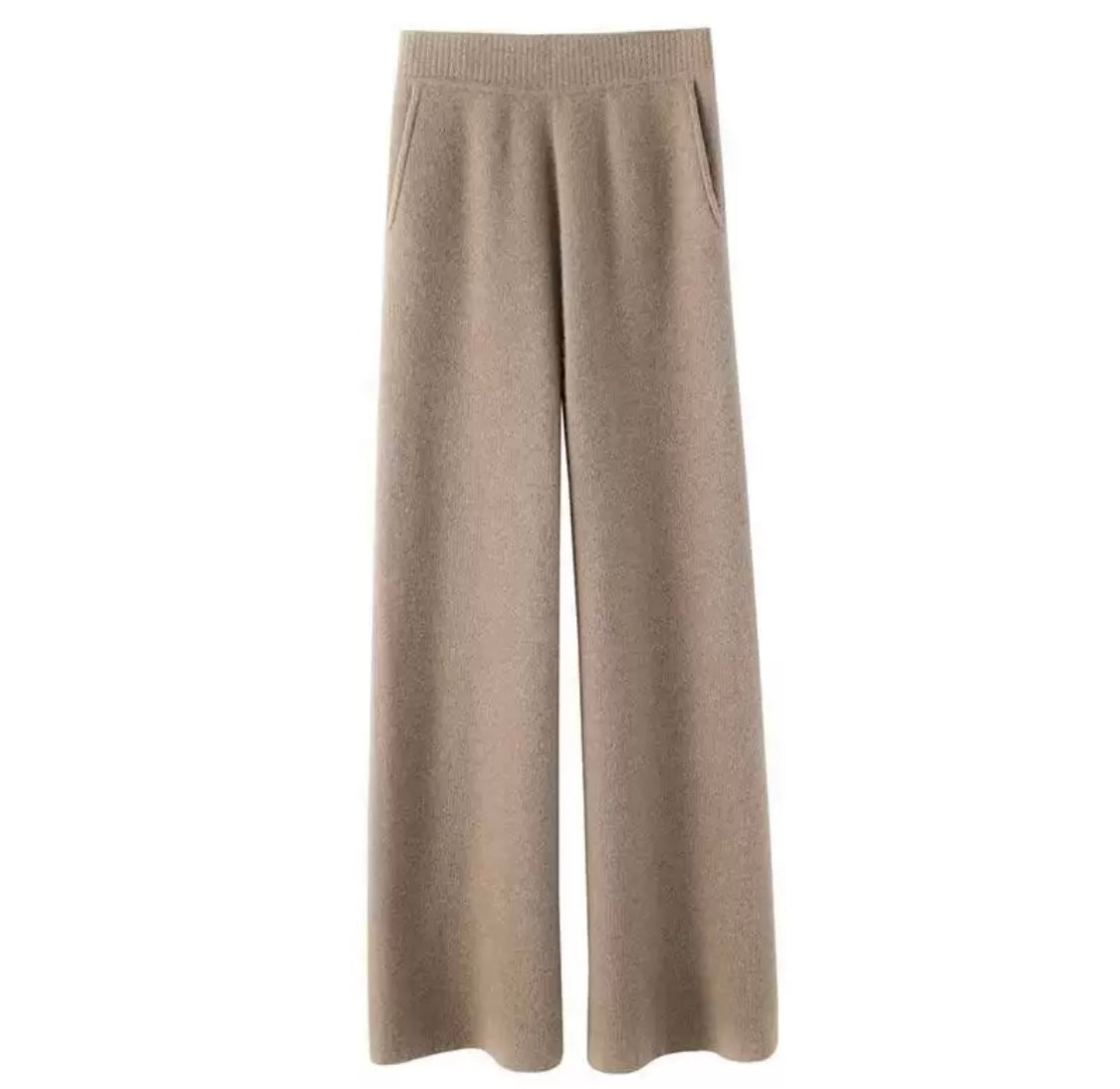 Wool-Blend Wide-Leg Pants