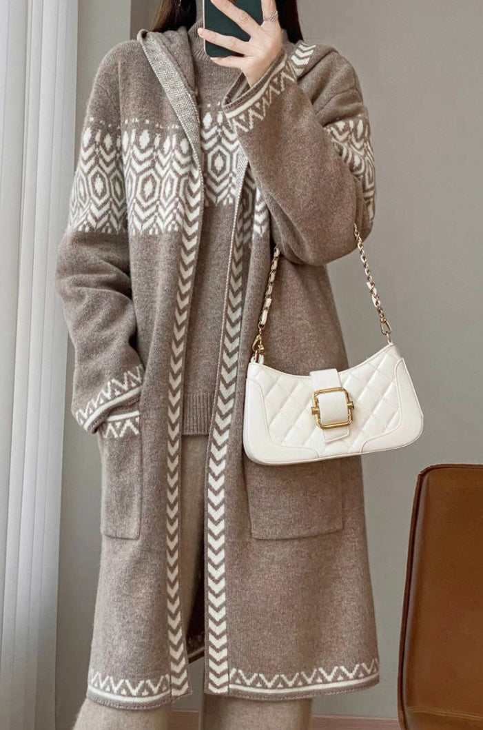 Cashmere Blend Nordic Cardigan