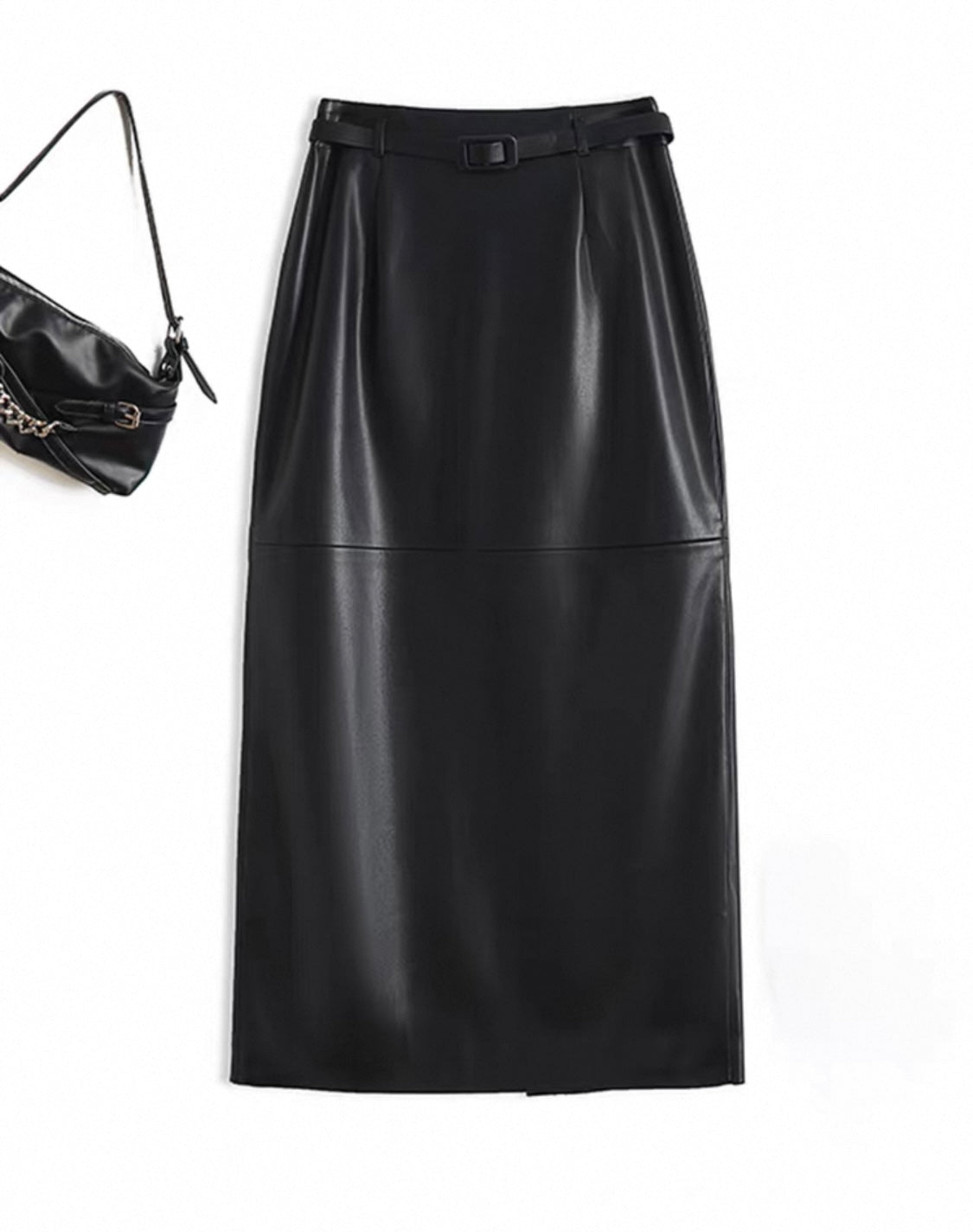 Faux-Leather Skirt