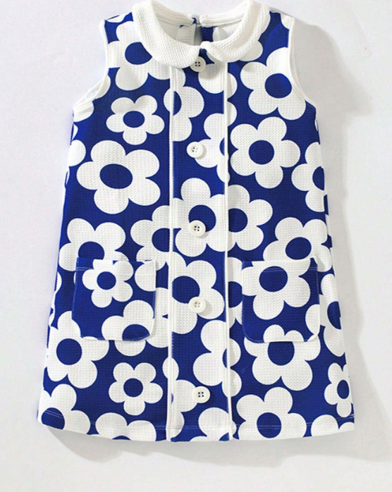 Sleeveless Dress with a Collar