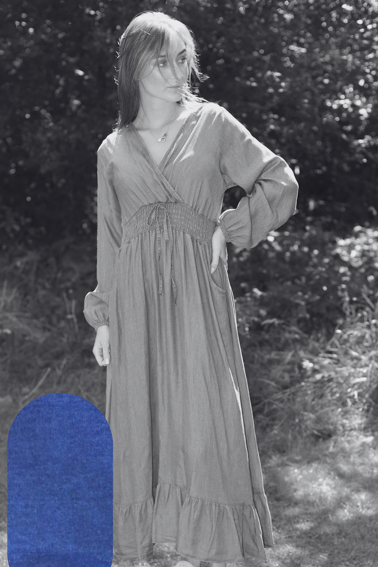 4711 DENIM TENCEL LONG DRESS