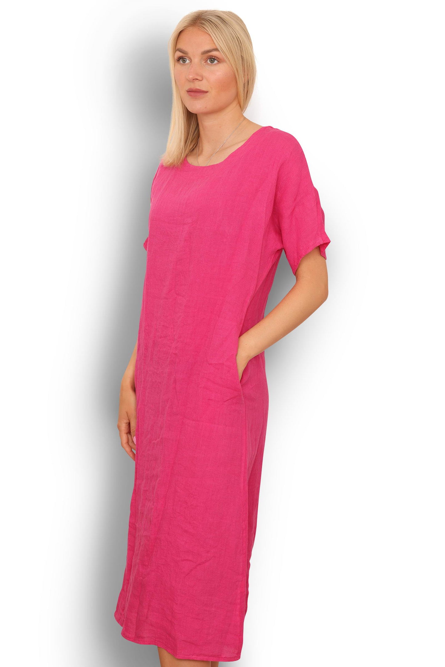 4408 LONG LINEN DRESS
