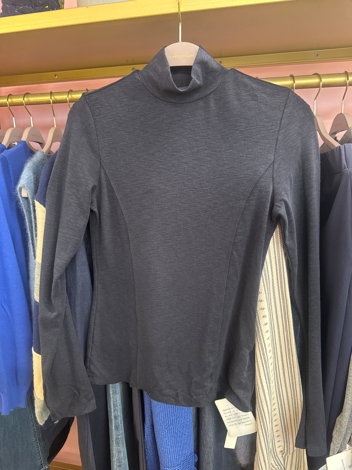 Soft Viscose & Cotton Blend Roll Neck Top