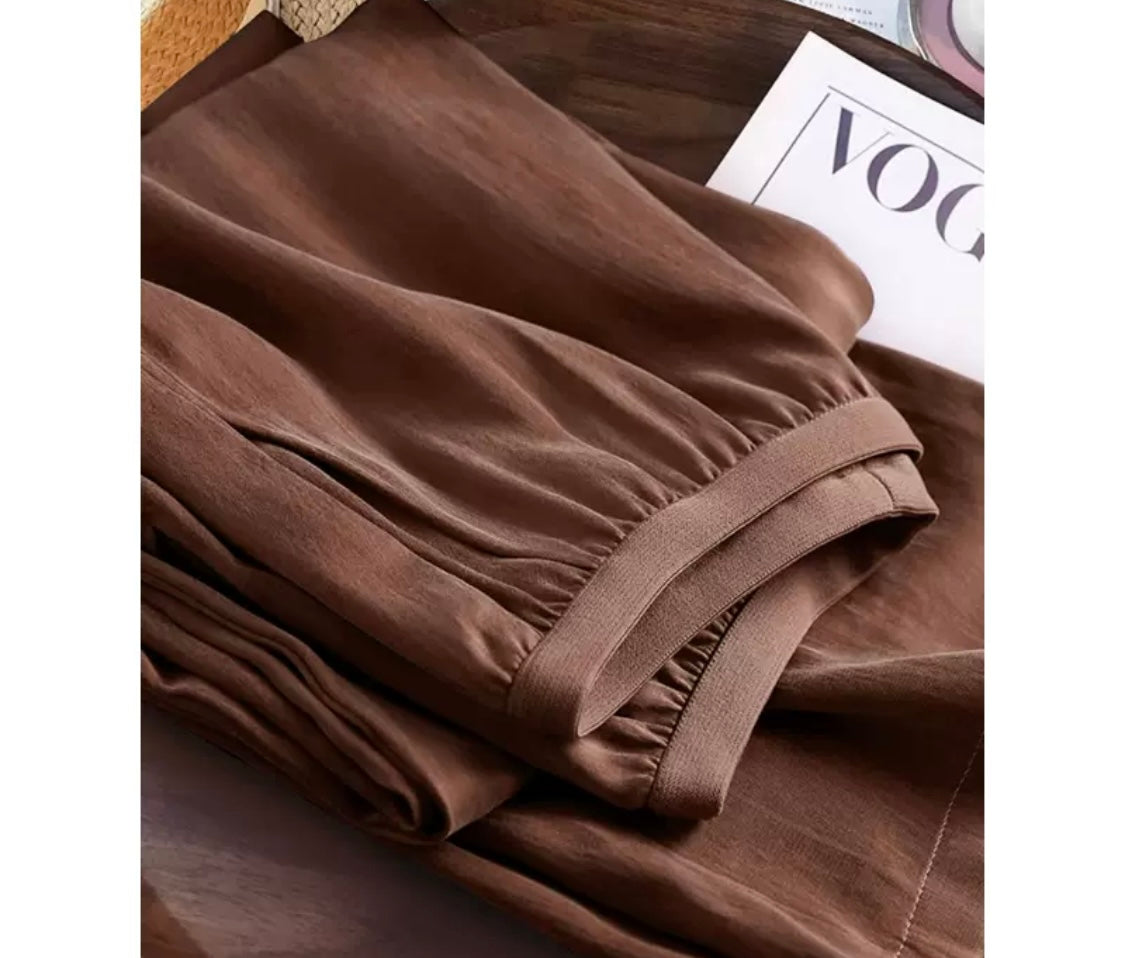 Trousers-Cupro & Viscose Blend