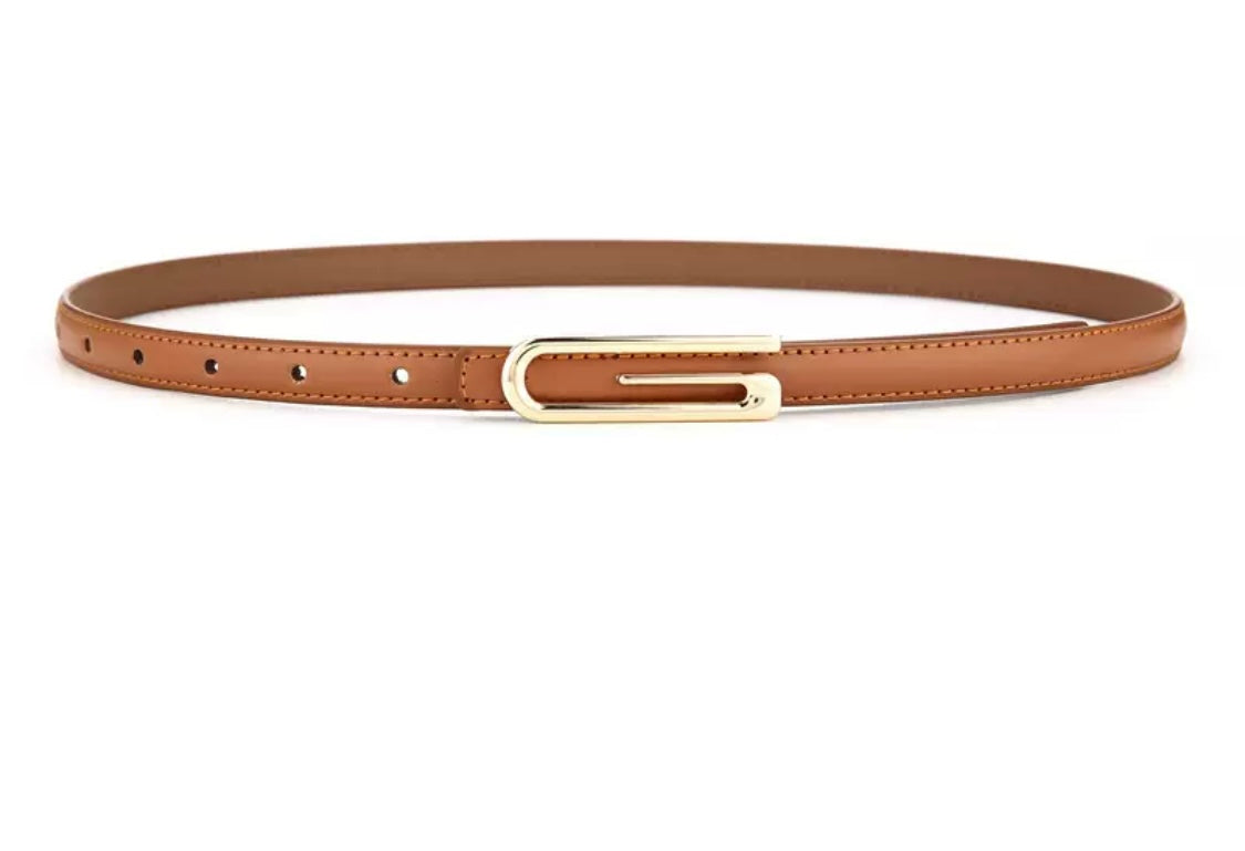Slim Belt with Statement Buckle