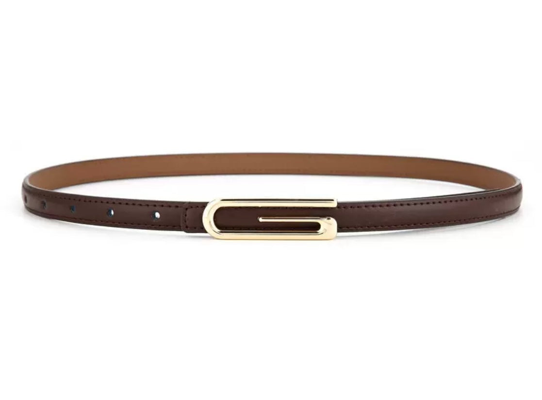 Slim Belt with Statement Buckle