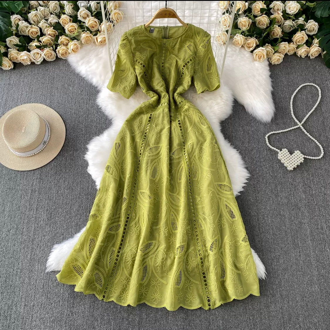 Premium Lace Embroidered Dress