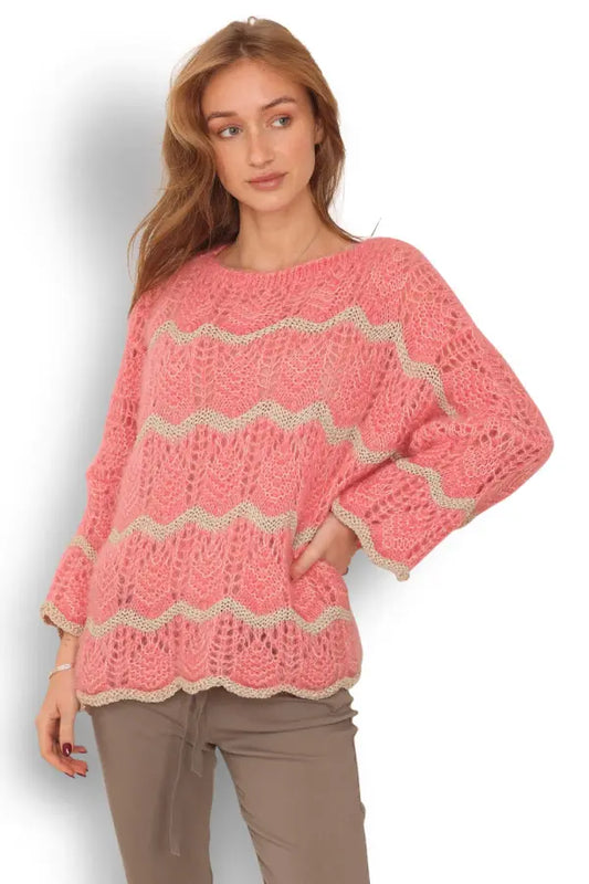 Copenhagen Rosa Strik Med Smukke Detaljer Style 23080 (Rose)