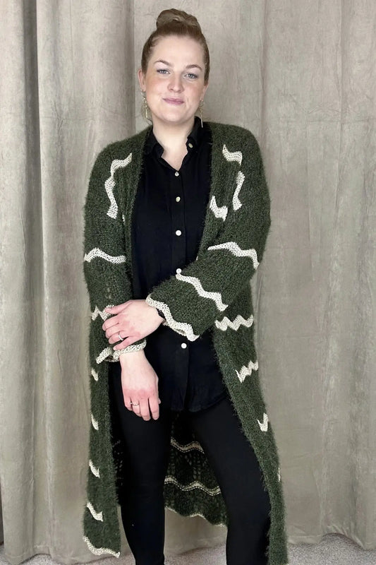 Long cardigan Green