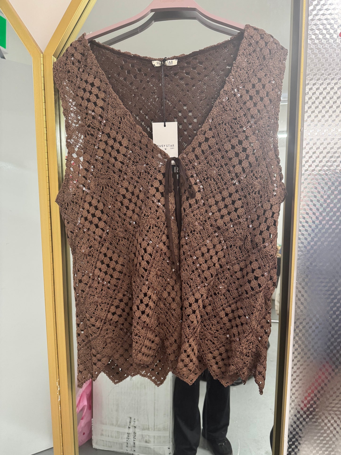 Crochet Sequin Waistcoat