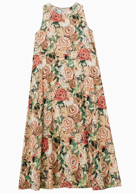 Vintage Rose Garden Sleeveless Dress