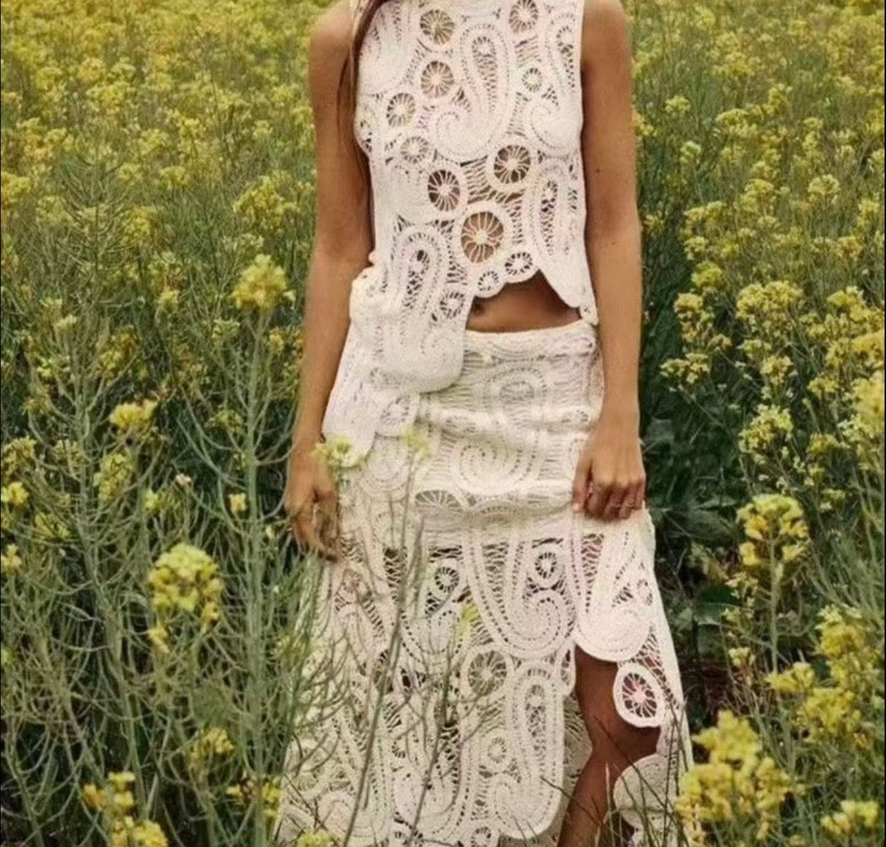 Crochet Lace Co-Ord Set