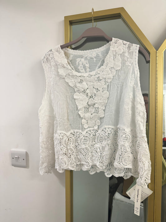 Lace Crochet Cotton Blouse
