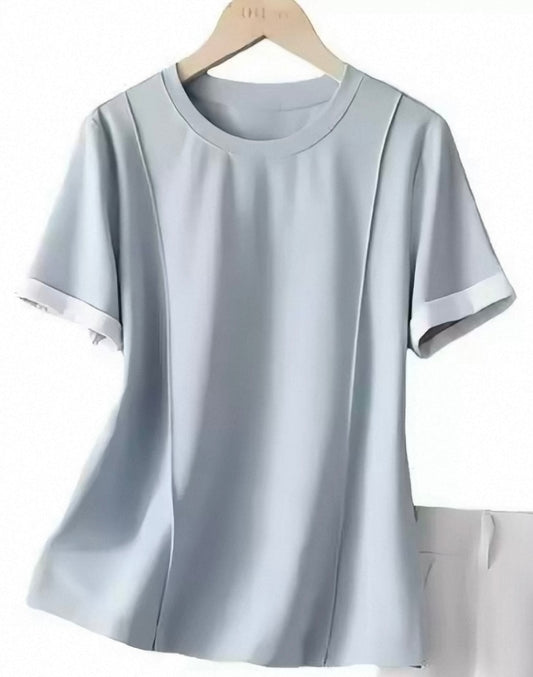 Minimal Short Sleeve Top – Light Blue
