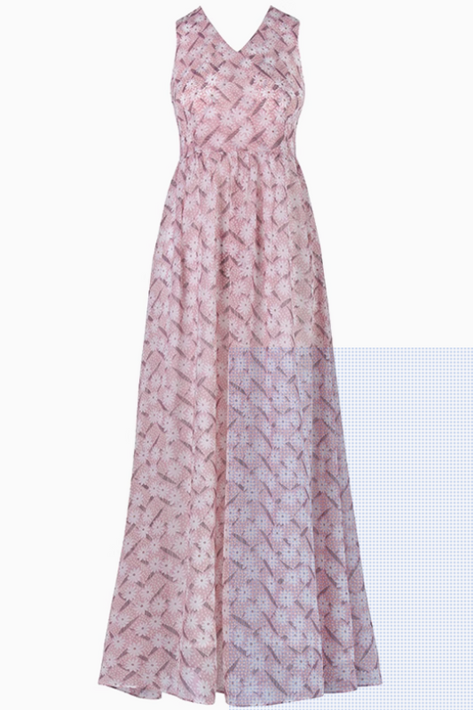 Soft Petal Print Wrap Dress