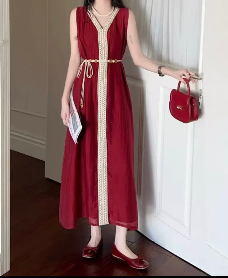 Boho Sleeveless Maxi Dress