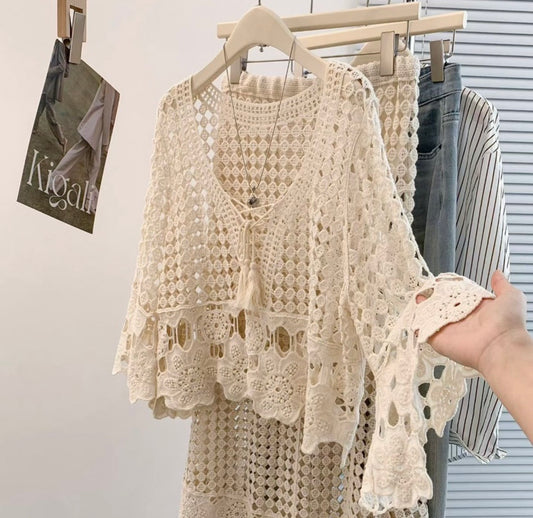 Boho Crochet Lace Blouse