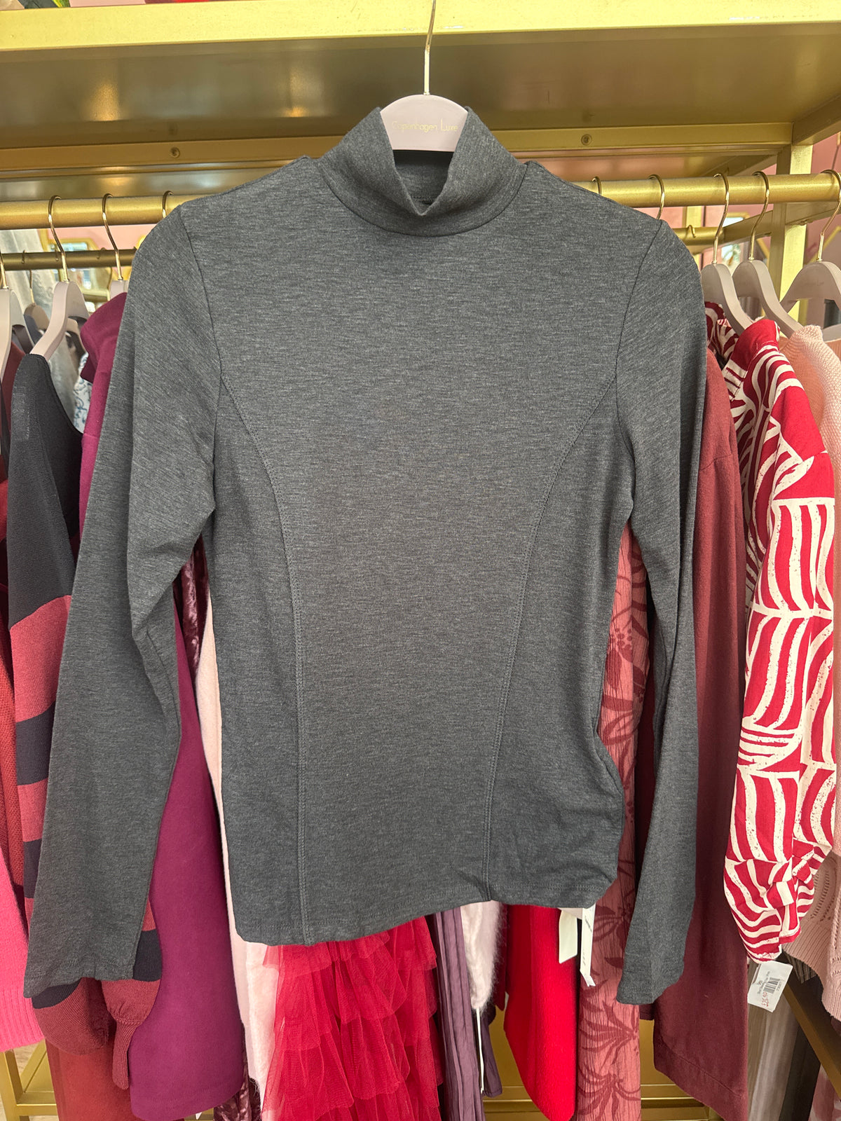 Soft Viscose & Cotton Blend Roll Neck Top