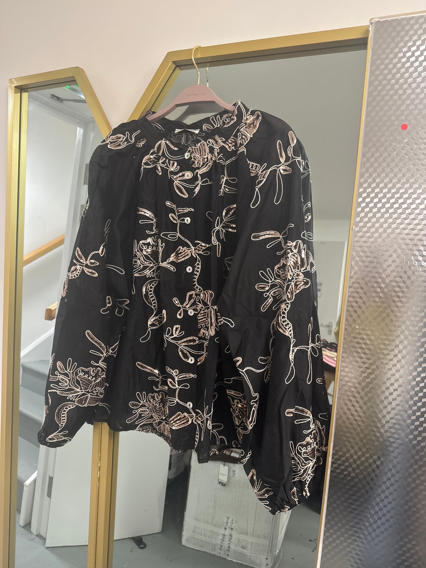 Sequin Embroidered Blouse