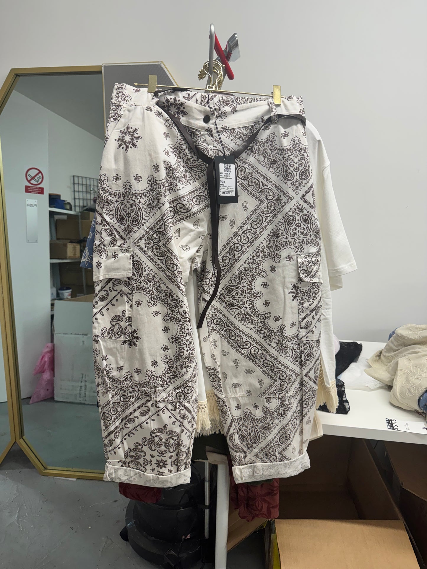 Paisley Print Relaxed Trousers