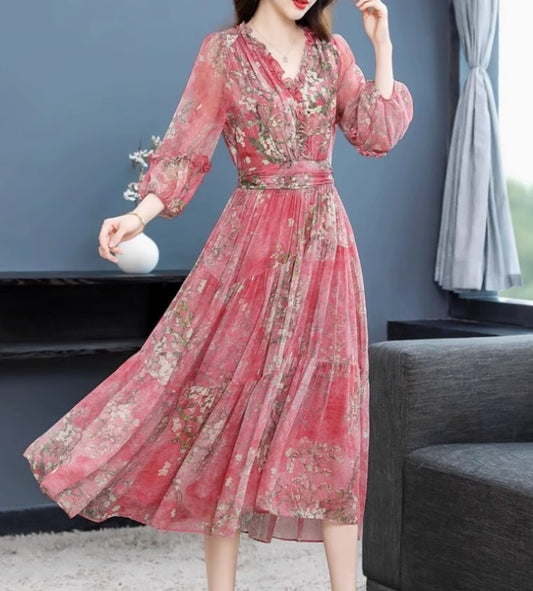 Romantic Vintage Rose Dress