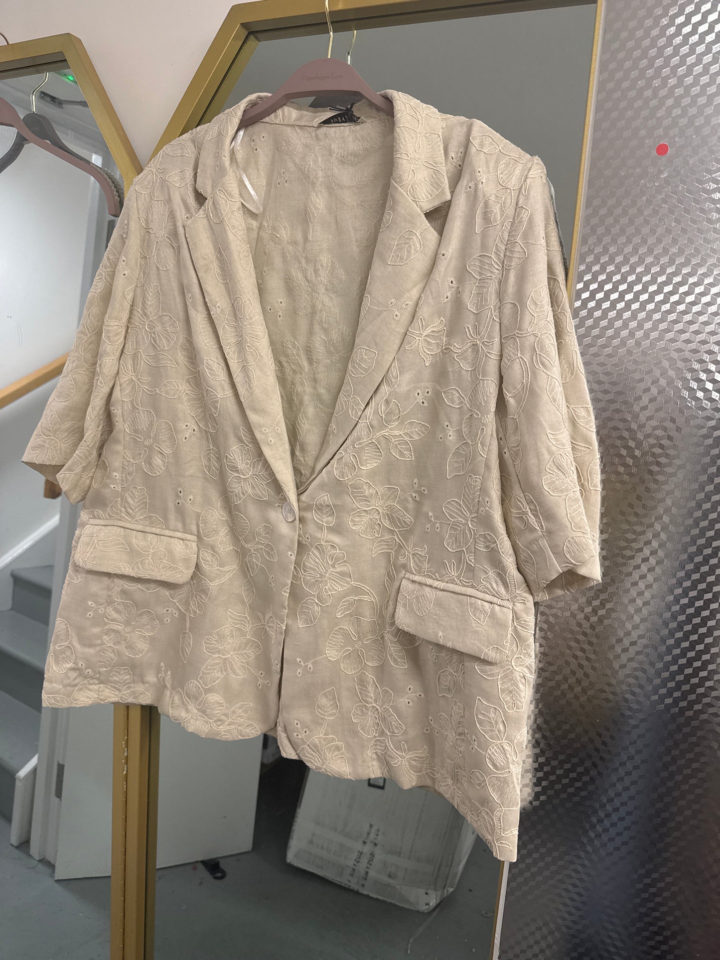 Floral Linen Blend Blazer