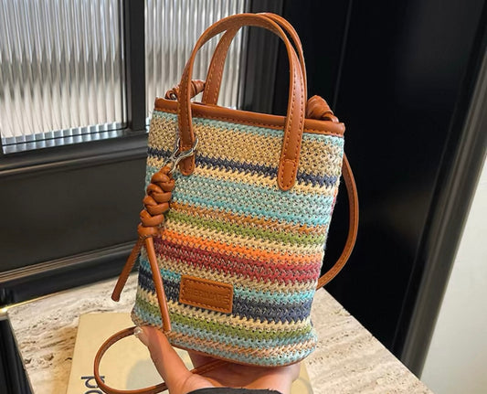 Striped Mini Tote Bag – Multicolour