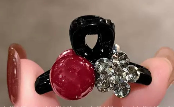 Mini Crystal Hair Claw Clip