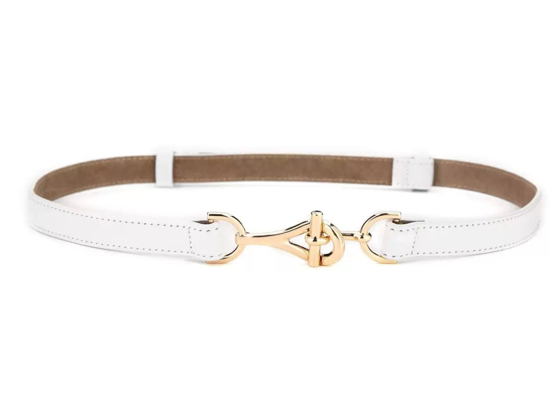 Minimal Belt with Gold Hardware