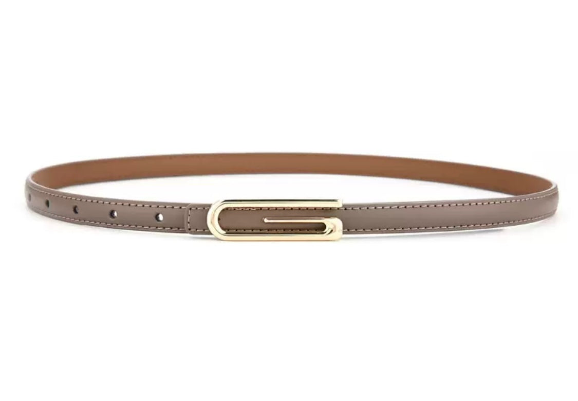 Slim Belt with Statement Buckle